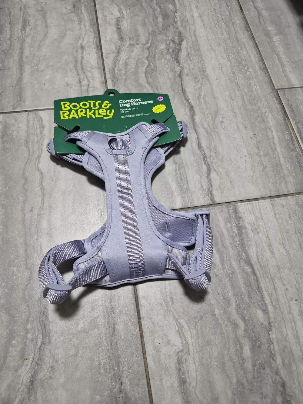Boots & Barkley Pink and Green Dog Harness Packaging Size M